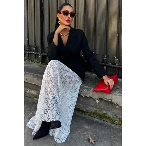 Maxi Dantel Etek 4047