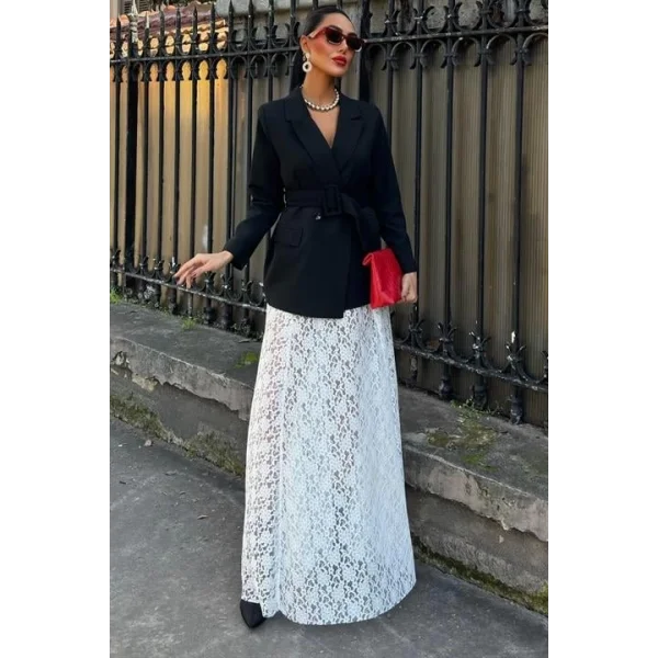 Maxi Dantel Etek 4047