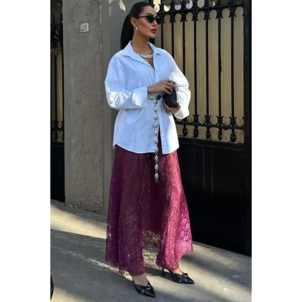 Maxi Dantel Etek 4047