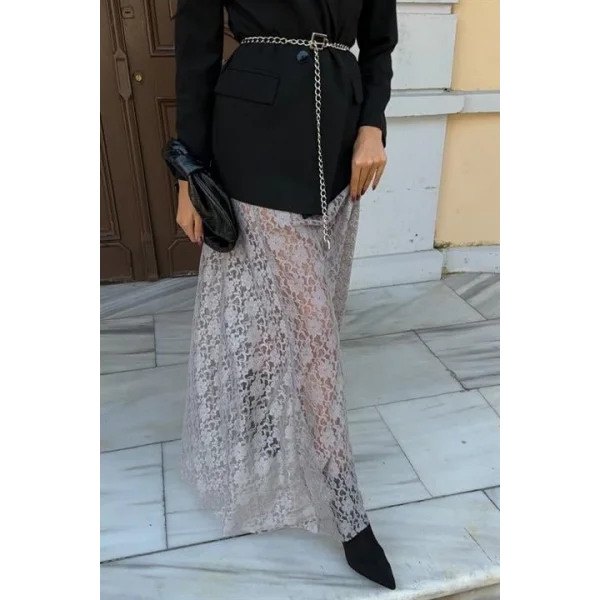 Maxi Dantel Etek 4047