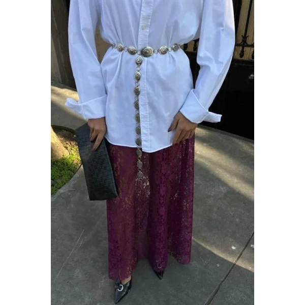 Maxi Dantel Etek 4047