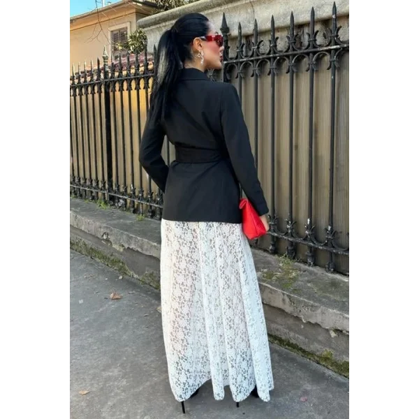 Maxi Dantel Etek 4047