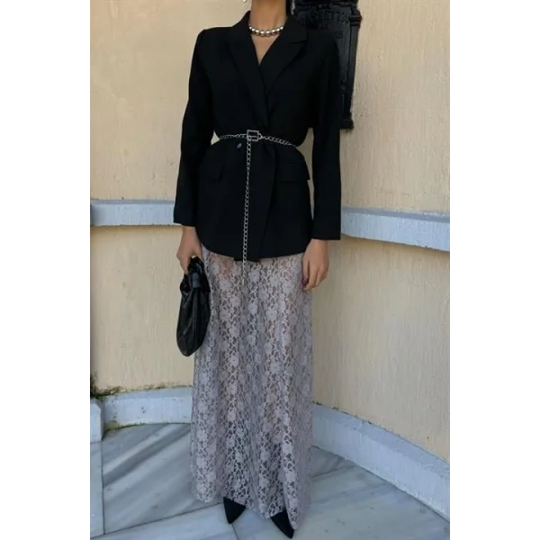 Maxi Dantel Etek 4047