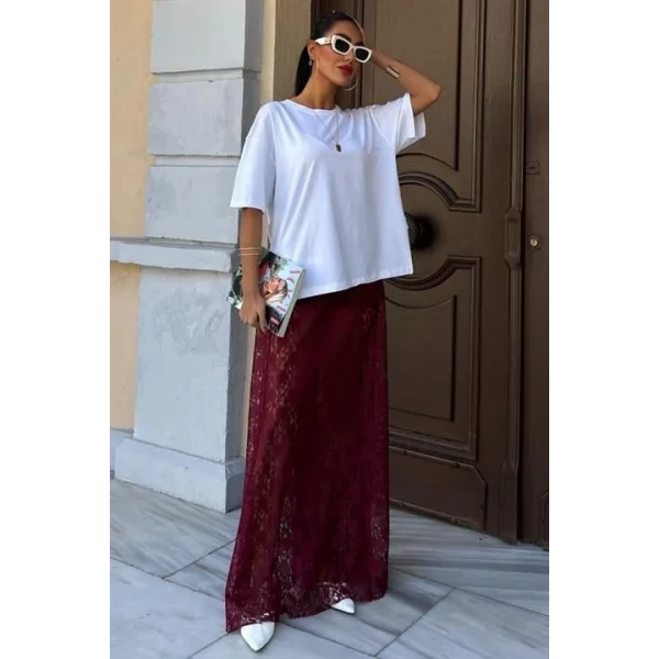 Maxi Dantel Etek 4047
