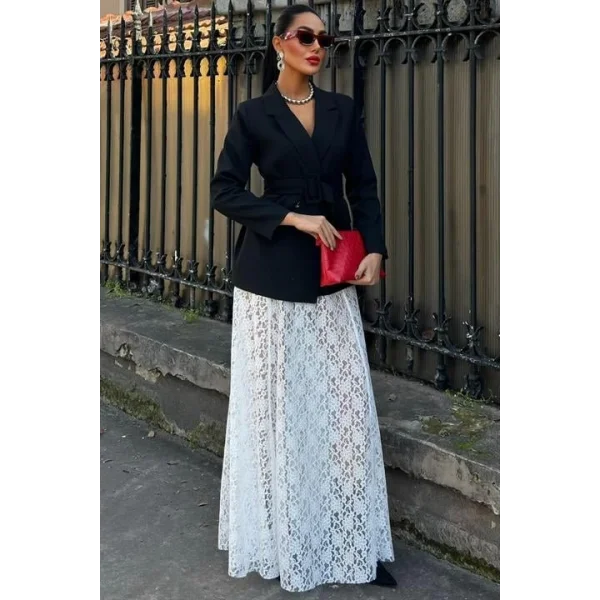 Maxi Dantel Etek 4047