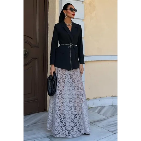 Maxi Dantel Etek 4047