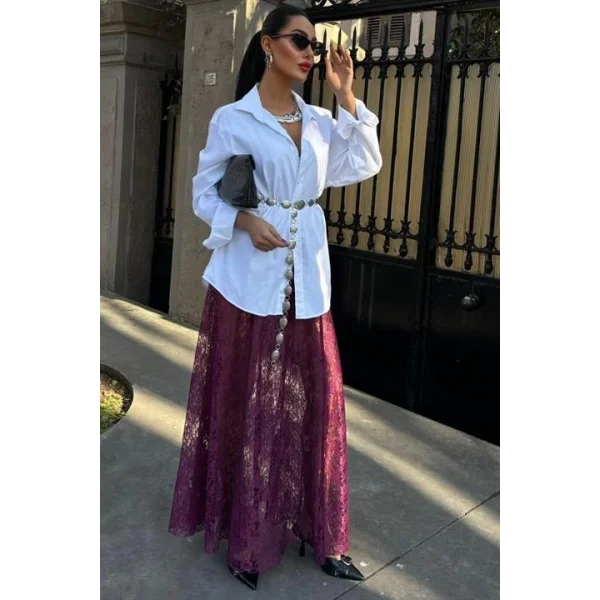 Maxi Dantel Etek 4047