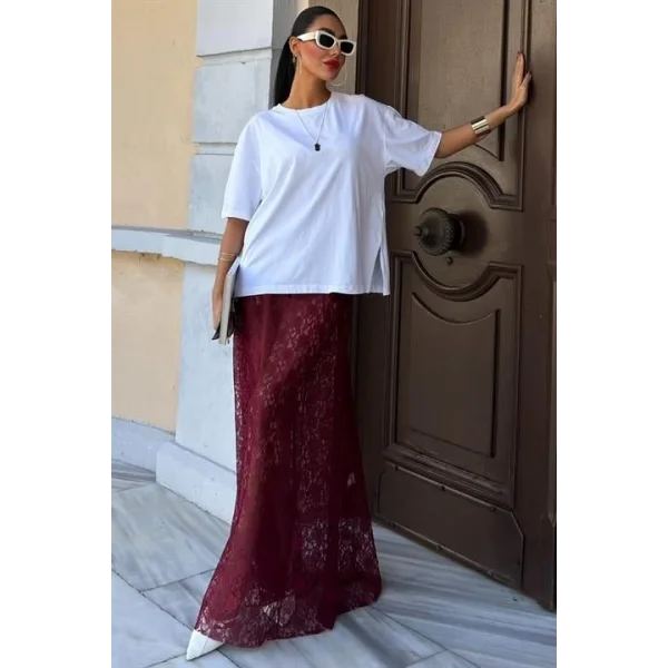 Maxi Dantel Etek 4047