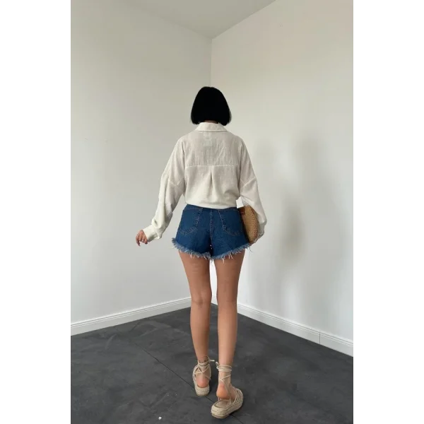 Melanj Pulpayet Nakışlı Bedensiz Gömlek