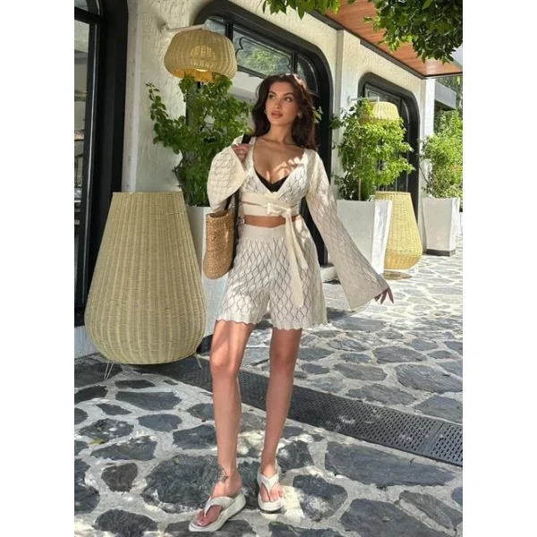 Meryl Kroşe Bağlamalı Takım 9864