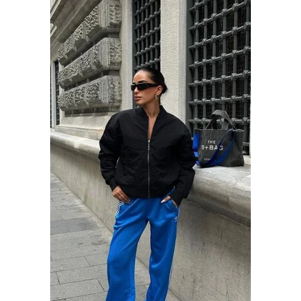 Michonne Ribanalı Bomber Ceket 7059 -08