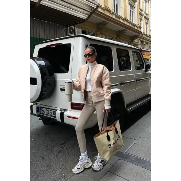 Michonne Ribanalı Bomber Ceket 7059 -08