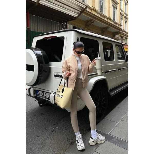 Michonne Ribanalı Bomber Ceket 7059 -08