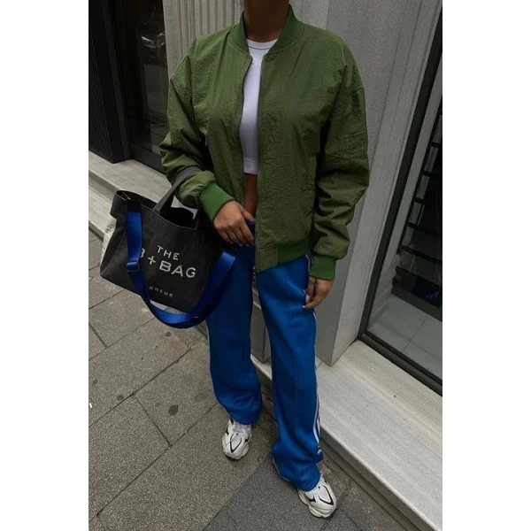 Michonne Ribanalı Bomber Ceket 7059 -08