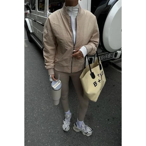 Michonne Ribanalı Bomber Ceket 7059 -08