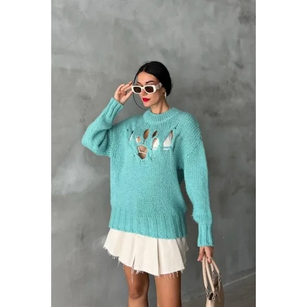 Midred Cut Out Triko Kazak 1200-09