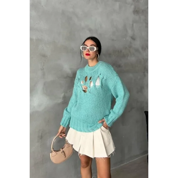 Midred Cut Out Triko Kazak 1200-09