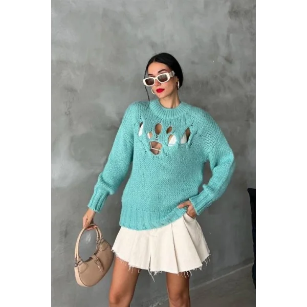 Midred Cut Out Triko Kazak 1200-09