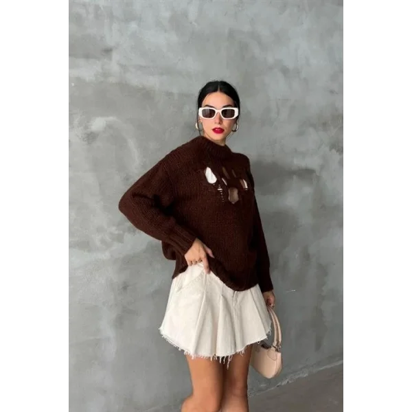 Midred Cut Out Triko Kazak 1200-09