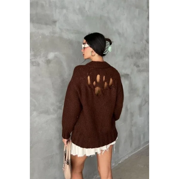 Midred Cut Out Triko Kazak 1200-09