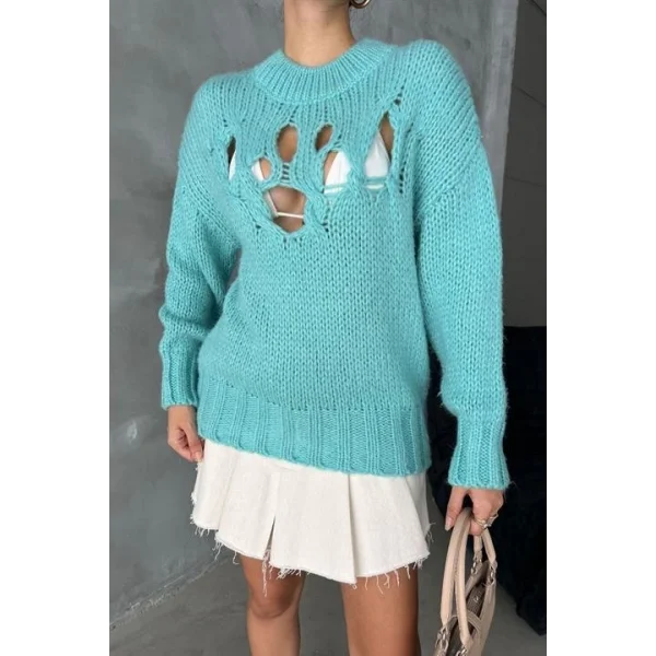 Midred Cut Out Triko Kazak 1200-09