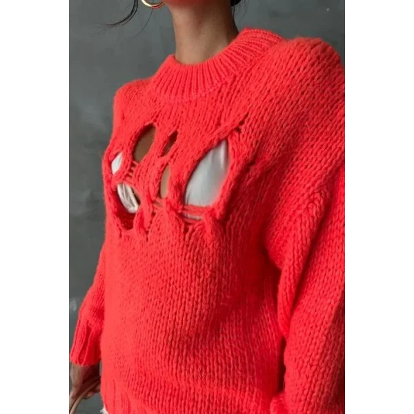 Midred Cut Out Triko Kazak 1200-09