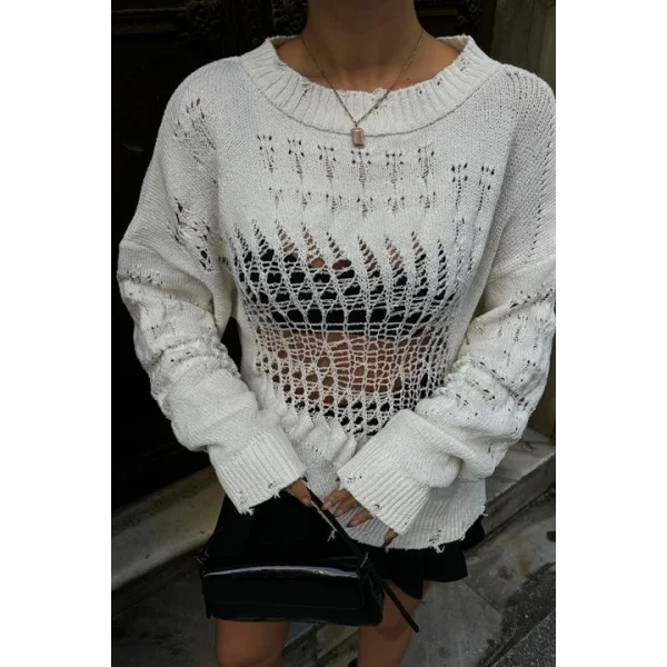 Mihaela Oversize Ajurlu Kazak1216-02