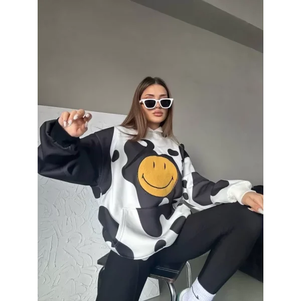 miley Face Kapüşonlu weatshirt  iyah