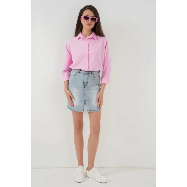 Mini Kot Etek 8037  Mavi