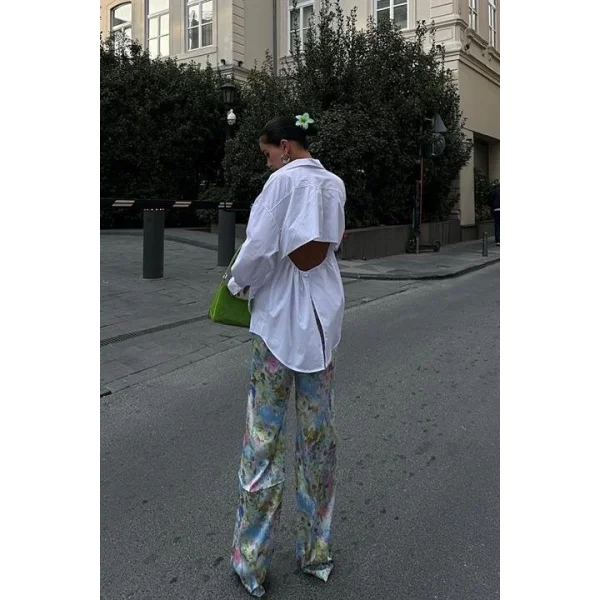 Mirian Sırt Dekolteli Gömlek 3228-08