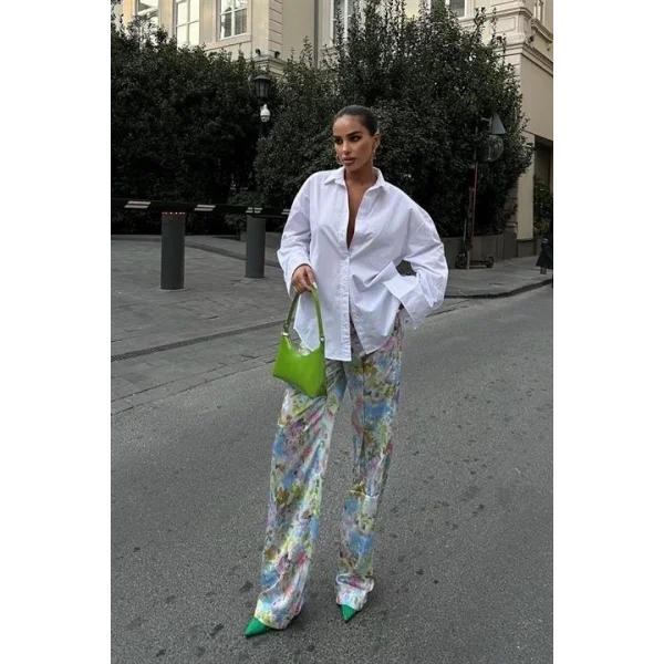 Mirian Sırt Dekolteli Gömlek 3228-08