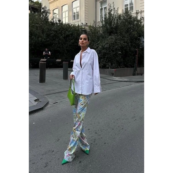 Mirian Sırt Dekolteli Gömlek 3228-08