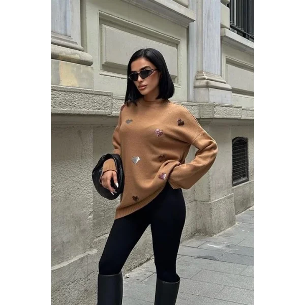 Molly Kalp Desenli Triko Örme Kazak 1339