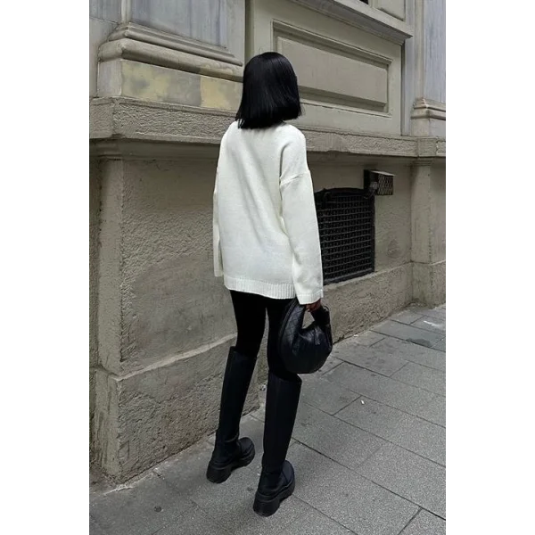 Molly Kalp Desenli Triko Örme Kazak 1339