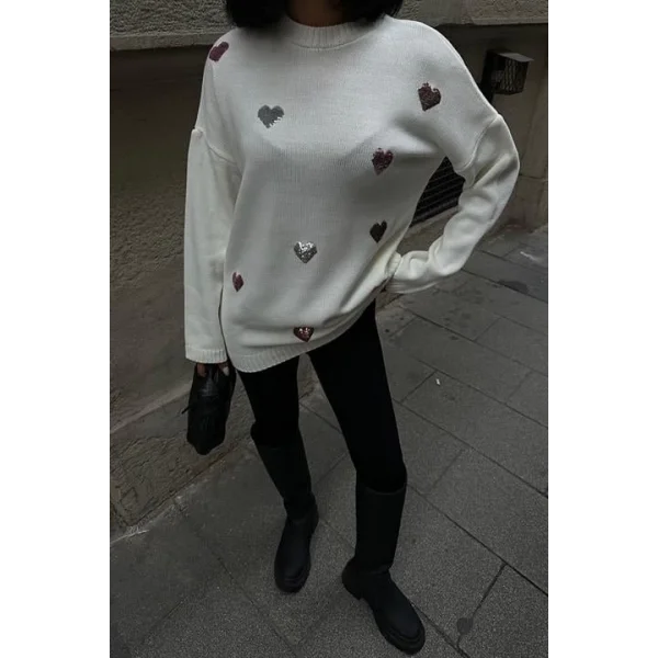 Molly Kalp Desenli Triko Örme Kazak 1339