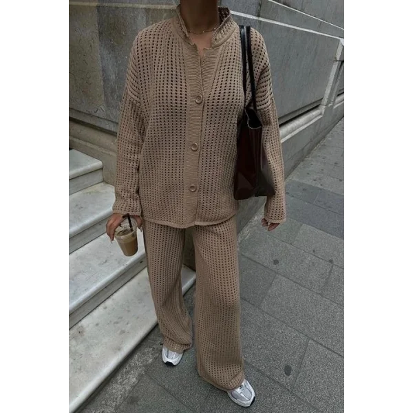 Moon Salaş Kroşe Pantolon Takım 9880