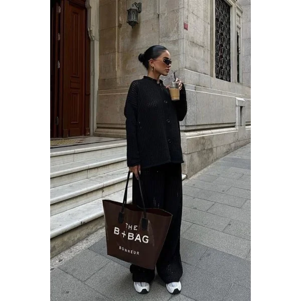 Moon Salaş Kroşe Pantolon Takım 9880