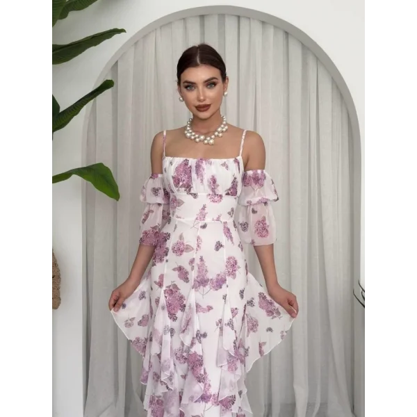 Mugo Fırfırlı Elbise