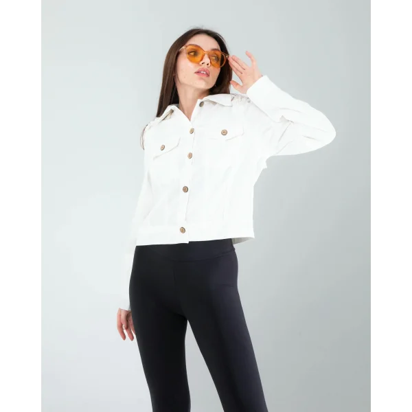 Nakışlı Etnik Desen Denim Ceket