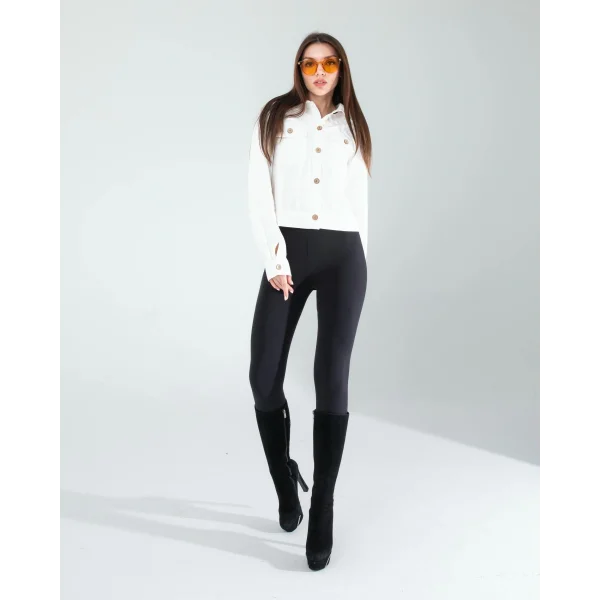 Nakışlı Etnik Desen Denim Ceket