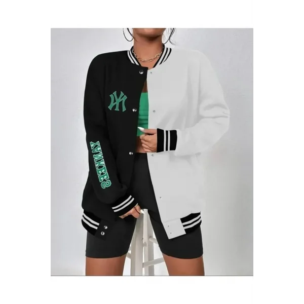 Nakışlı Kolej Ceket - Siyah