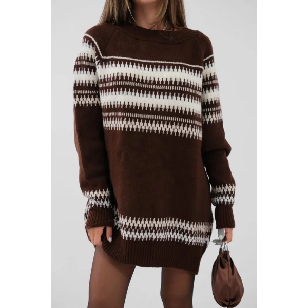 Nakışlı Oversize Kazak