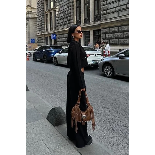 Nancy Kruveze Yaka Crop Takım 9954 - 25