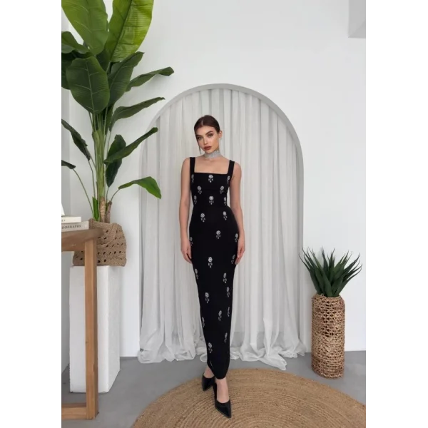 Ners Taş Detaylı Elbise