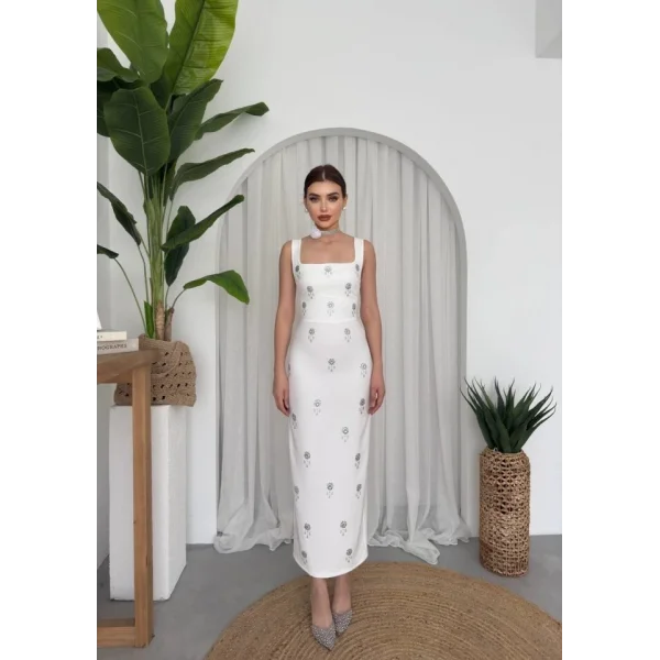 Ners Taş Detaylı Elbise