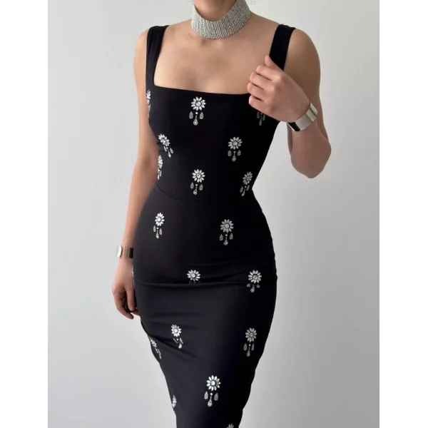 Ners Taş Detaylı Elbise