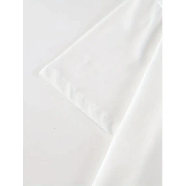 New York Baskılı Oversize Bisiklet Yaka T-shirt - Beyaz