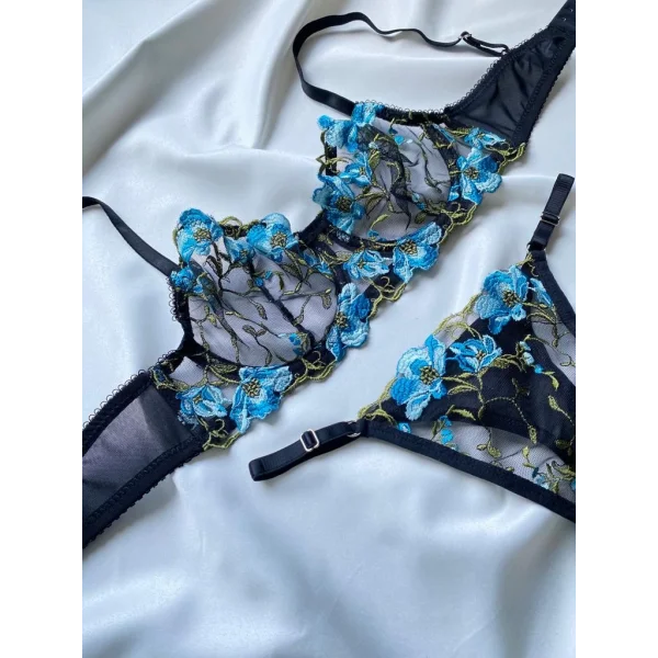 Noir Brode Sütyen Takım