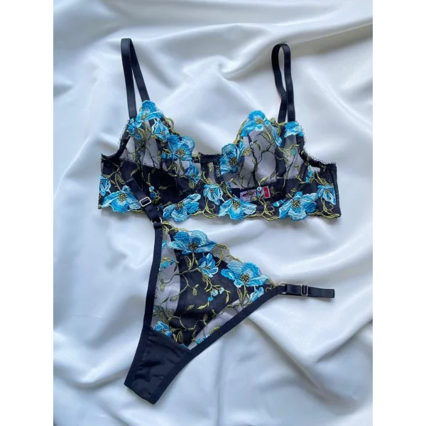 Noir Brode Sütyen Takım