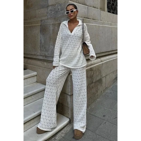 Nolan Regular Ajurlu Pantolon Takım 9885